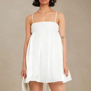 Stylish Y2K Open Back Mini Dress with Tie Back Bow