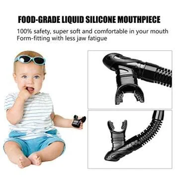 Aegend Dry Snorkel Comfortable Silicone Mouthpiece