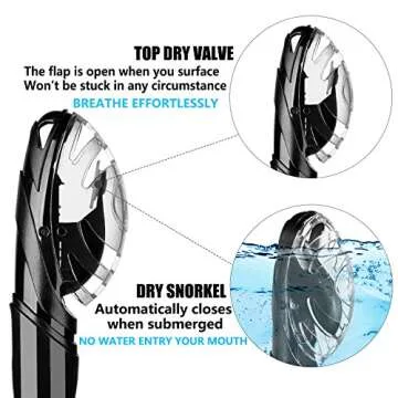 Aegend Dry Snorkel Comfortable Silicone Mouthpiece