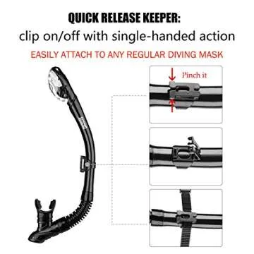 Aegend Dry Snorkel Comfortable Silicone Mouthpiece