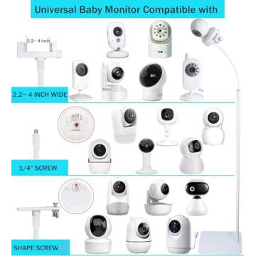 GUCHO Baby Monitor Mount Floor Stand Holder Compatible with Infant Optics DXR-8 Pro,Hello Baby HB65T...