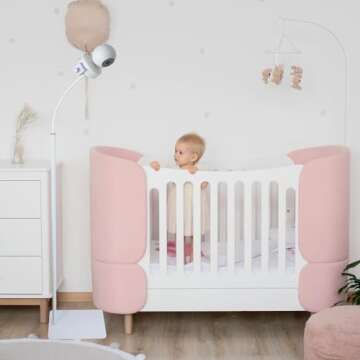 GUCHO Baby Monitor Mount Floor Stand Holder Compatible with Infant Optics DXR-8 Pro,Hello Baby HB65T/HB30,Nanit Pro,UKSUP,Vtech,Owlet Cam 1 Baby Monitor, Adjustable Universal Baby Monitor Mount