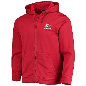 dunbrooke Men's Red Kansas City Chiefs Trophy Fleece Full-Zip Hoodie