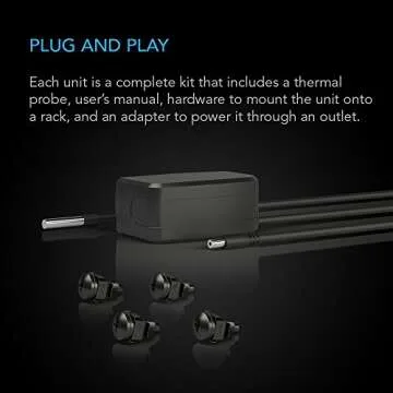 AC Infinity CLOUDPLATE T7 Rack Cooling Fan for AV & IT Racks