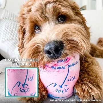 Haute Diggity Dog LickCroix Barkling Water Barkin Berry Plush Dog Toy with Squeaker, Ideal for All B...