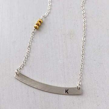 Personalized Initial Bar Necklace