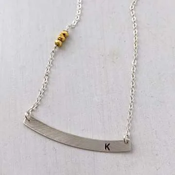 Personalized Initial Bar Necklace
