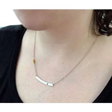Personalized Initial Bar Necklace