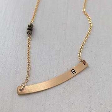 Personalized Initial Bar Necklace