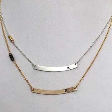 Personalized Initial Bar Necklace