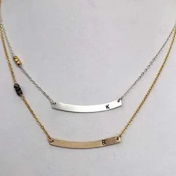 Personalized Initial Bar Necklace