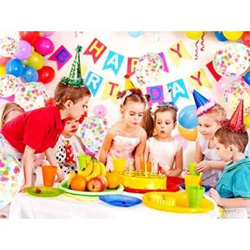 24 Pieces Rainbow Multicolor Confetti Balloons | PREFILLED 12 Inch Latex Party Balloons with Bright Rainbow Confetti | Party Decorations, Wedding & Engagement, Bridal, Proposal (Colorful)