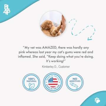 Cat Dental Care & Bad Breath Remedy, Natural Oral Health for Cats Teeth, Mouth, Gums, Daily Cat Brea...