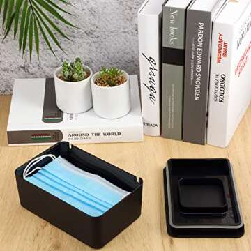 Baby Wipes Dispenser Holder with Lids for Napkin Nappy Paper Tissue Towel Mask Storage Case Box, Keeps Wet Tissue Fresh, Flushable Wipes Pouch Case Container for Bathroom Baby Nursery (Black)