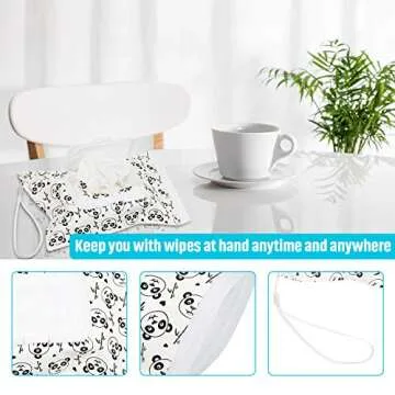 Baby Wipes Dispenser Holder with Lids for Napkin Nappy Paper Tissue Towel Mask Storage Case Box, Keeps Wet Tissue Fresh, Flushable Wipes Pouch Case Container for Bathroom Baby Nursery (Black)