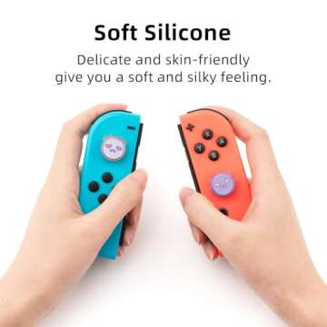 GeekShare Halloween Greedy Ghost Thumb Grip Caps Soft Silicone Joystick Cover Compatible with Ninten...