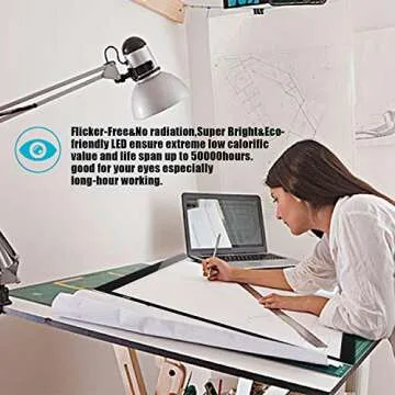 A2 Light Box, Large Size Tracing Light Pad, Ultra-Thin LED Light Board Stepless Brightness and Flicker-Free Design, Perfect for Drawing, 2D Animation, Calligraphy, Embossing, Sketching Tattoo