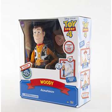 Toy Story 4 Disney Pixar Sheriff Woody, with Interactive Drop-Down Action