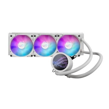 ASUS ROG RYUO III 360 ARGB White Edition All-in-One Liquid CPU Cooler with Anime Matrix LED Display ...