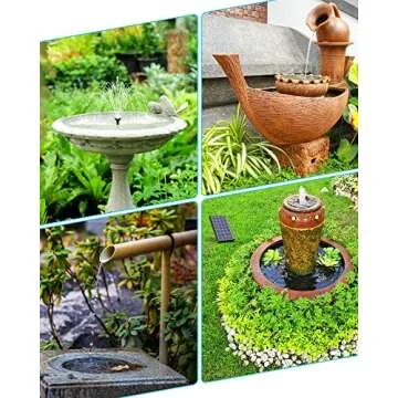 Biling Solar Fountain for Bird Bath, Solar Panel Kit Outdoor Solar Water Pump with 4ft Tubing for Hummingbird Bath, Small Pond and Fish Tank