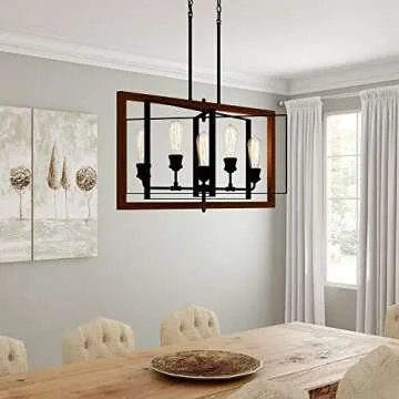 Palermo Grove 5-Light Gilded Iron Linear Chandelier