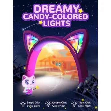 iClever Kids Headphones with Cat Ears and LED