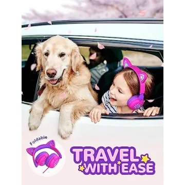 iClever Kids Headphones with Cat Ears and LED