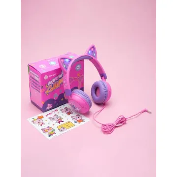 iClever Kids Headphones with Cat Ears and LED