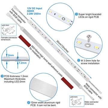 Under Cabinet LED Lighting Kit for Kitchen and Home