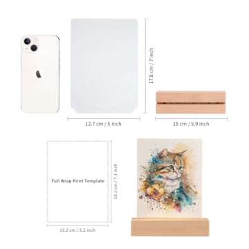 Customizable Sublimation LED Acrylic Photo Frames Night Lights