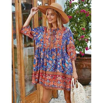 Chic Chigant Women Boho Floral Dress for Summer Fun