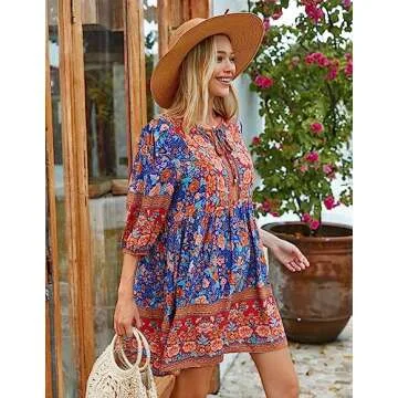 Chic Chigant Women Boho Floral Dress for Summer Fun