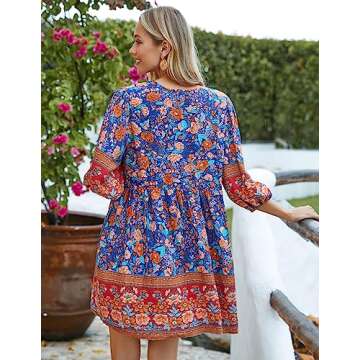 Chic Chigant Women Boho Floral Dress for Summer Fun