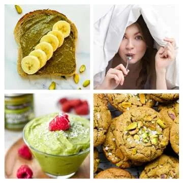 Wilderness Poets, Pistachio Butter - Organic, Raw, 100% Pistachio - Glass Jar (8 Ounce) - Perfect for Dubai Chocolate Bar Desserts with Knafeh or Savory Creations - Unsweetened, California-Grown