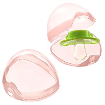 Accmor Pacifier Case, Pacifier Holder Case, Pacifier Container for Travel, BPA Free,Transparent Pink...