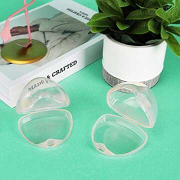 Accmor Pacifier Case, Pacifier Holder Case, Pacifier Container for Travel, BPA Free,Transparent Pink, 3 Pack