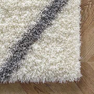 nuLOOM Machine Made Diamond Shag Area Rug, 7x9, Gray