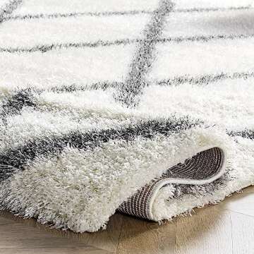 nuLOOM Machine Made Diamond Shag Area Rug, 7x9, Gray