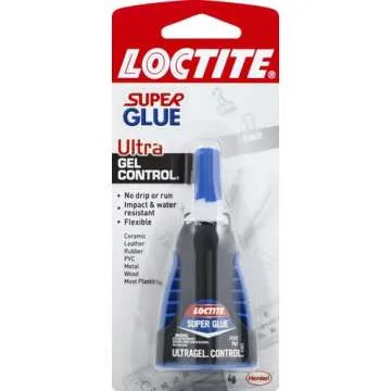 Loctite Super Glue Ultra Gel Control, Clear Superglue For Plastic, Wood, Metal, Crafts, & Repair, Ad...