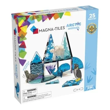 MAGNA-TILES Arctic Animals 25-Piece Magnetic Construction Set, The ORIGINAL Magnetic Building Brand