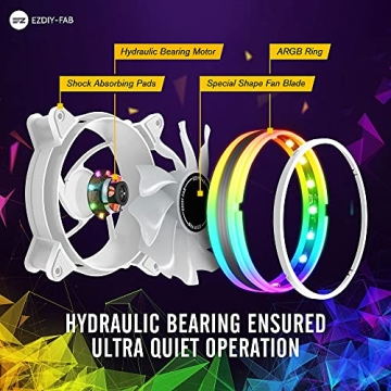 EZDIY-FAB RGB Fan Kit with Remote Control and Sync