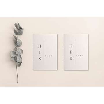 UNITED ESELL Modern Wedding Vow Books His and Hers - Bride and Wedding Notebook with 28 Pages - 5,9" x 3.9"- Great for Vow Renewal - Bridal Shower Gifts – Booklet - Bonus Time Capsule Love