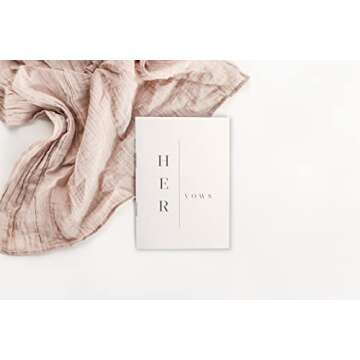 UNITED ESELL Modern Wedding Vow Books His and Hers - Bride and Wedding Notebook with 28 Pages - 5,9" x 3.9"- Great for Vow Renewal - Bridal Shower Gifts – Booklet - Bonus Time Capsule Love