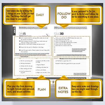 90X 90 Day Undated Goal Planner - Productivity Goals Daily Life Journal, Classic