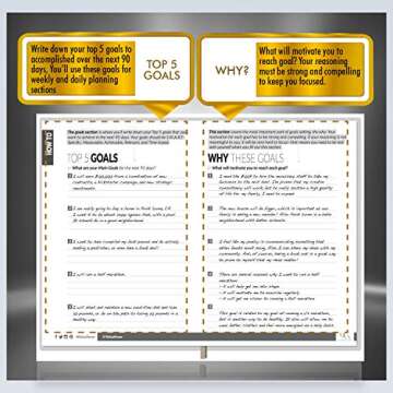 90X 90 Day Undated Goal Planner - Productivity Goals Daily Life Journal, Classic