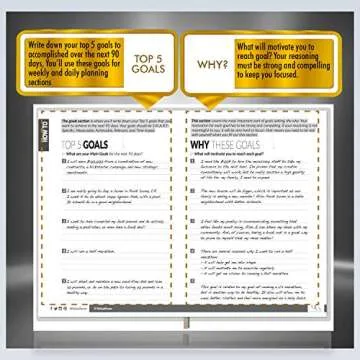 90X 90 Day Undated Goal Planner - Productivity Goals Daily Life Journal, Classic