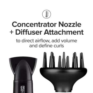 Paul Mitchell Express Ion Dry + Hair Dryer, Digital Ionic Hair Dryer, Multiple Heat + Speed Settings, For Salon-Level Blowouts