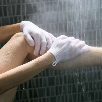 Dry Brushing Body Brush Set by Zen Me - Natural Exfoliation Kit with Premium Boar Bristle Brush, Shower Gloves, Konjac Facial Sponge & Foot File - for Lymphatic Drainage - Great Gift Set