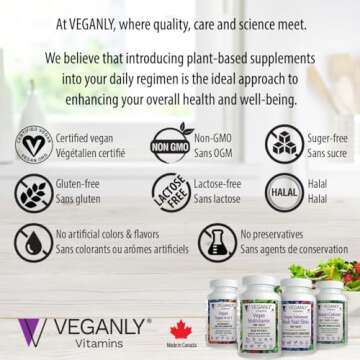 VEGANLY Vitamins Vegan Multivitamin One-Daily for Plant-Based Diets