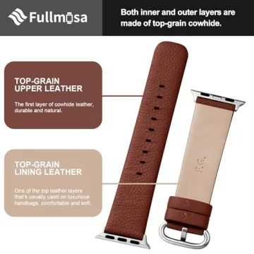 Buy Fullmosa Leather Bands for Apple Watch 49mm 46mm 45mm